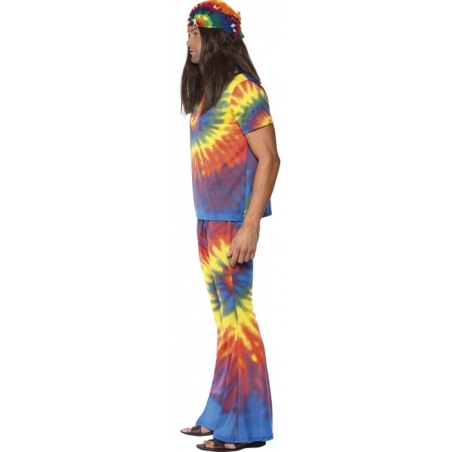 Adoptez le look typique des années 70's grâce à ce déguisement de hippie pour homme