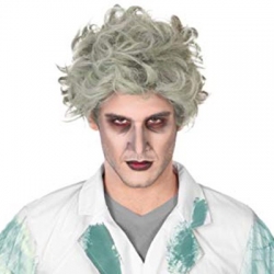 perruque grise halloween