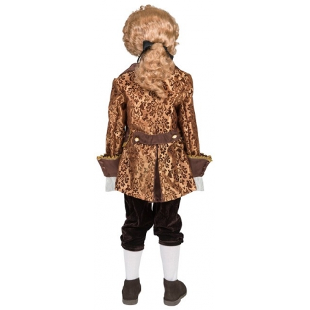 Costume de marquis baroque pour enfant avec pantalon, veste et jabot