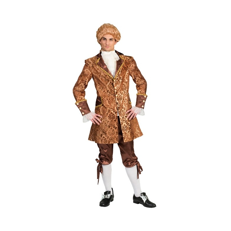Déguisement de marquis pour homme avec pantalon, veste et jabot