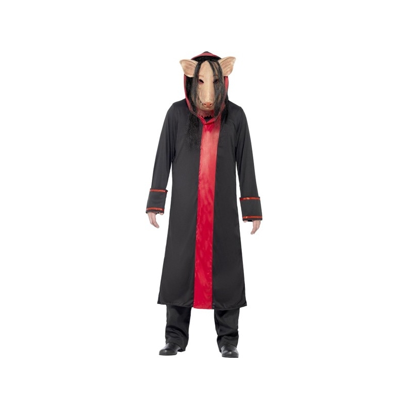 Déguisement cochon Saw adulte avec tunique et masque en latex