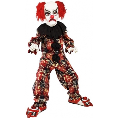 Déguisement de clown tueur pour enfant, costume avec masque et chaussures
