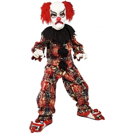 Déguisement de clown tueur pour enfant, costume avec masque et chaussures Déguisement de clown tueur pour enfant, costume avec masque et chaussures
