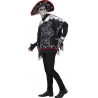 Poncho mexicain jour des morts pour adultes avec mitaines et chapeau Poncho mexicain jour des morts pour adultes avec mitaines et chapeau