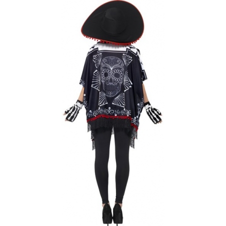 Déguisement mexicain halloween pour hommes et femmes - poncho taille unique, mitaines et chapeau Déguisement mexicain halloween pour hommes et femmes - poncho taille unique, mitaines et chapeau