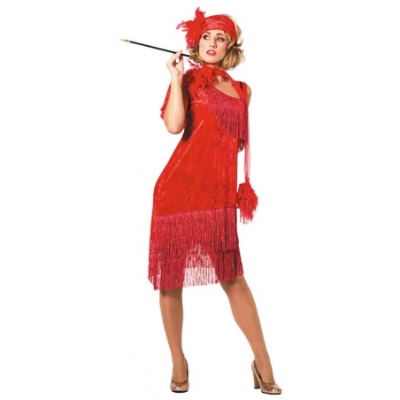 Déguisement charleston rouge luxe
