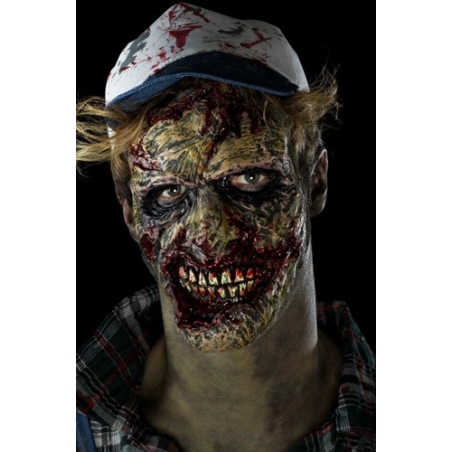 Prothèse zombie, masque en mousse latex pour adulte Prothèse zombie, masque en mousse latex pour adulte