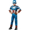 Déguisement Marvel, Captain America rembourré deluxe garçon 3 à 8 ans