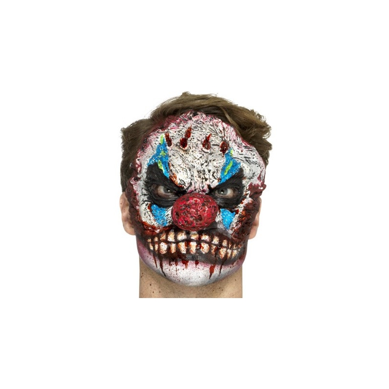 Réalisez facilement votre maquillage de clown tueur pour halloween grâce à cette prothèse clown en mousse latex