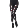 Dia de los muertos, paire de collants avec ossements et roses - collants Halloween Dia de los muertos, paire de collants avec ossements et roses - collants Halloween