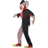 Déguisement de bouffon du mal noir et rouge avec masque et chapeau Déguisement de bouffon du mal noir et rouge avec masque et chapeau