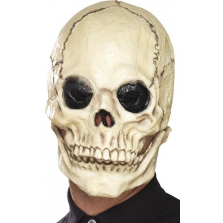 Masque de squelette pour adulte, masque intégral avec mâchoire qui bouge 
