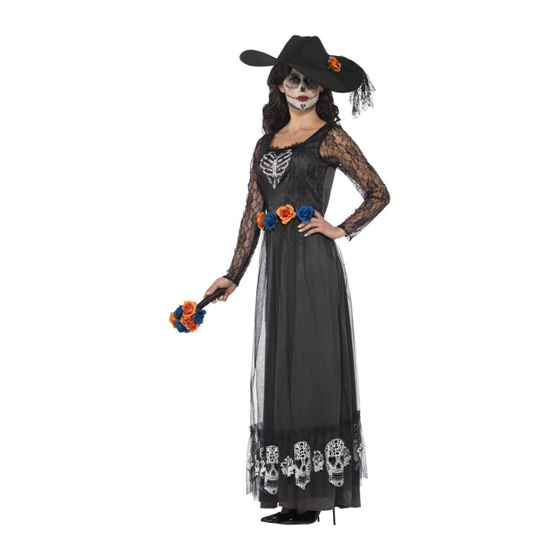 Déguisement Day of the dead halloween, incarnez la veuve noire