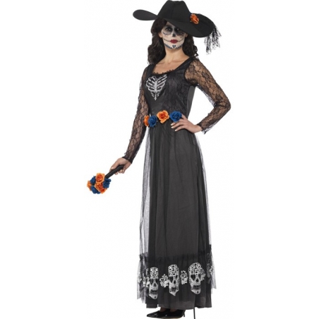 Déguisement Day of the dead halloween, incarnez la veuve noire