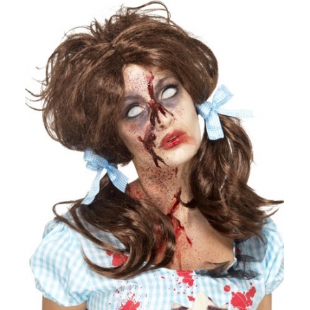Perruque Dorothy zombie femme idéale pour incarner pleinement ce personnage inspiré du Magicien d'Oz 