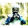 Kakashi déguisement Naruto Shippuden, haut du costume avec masque et bandeau de Konoha
