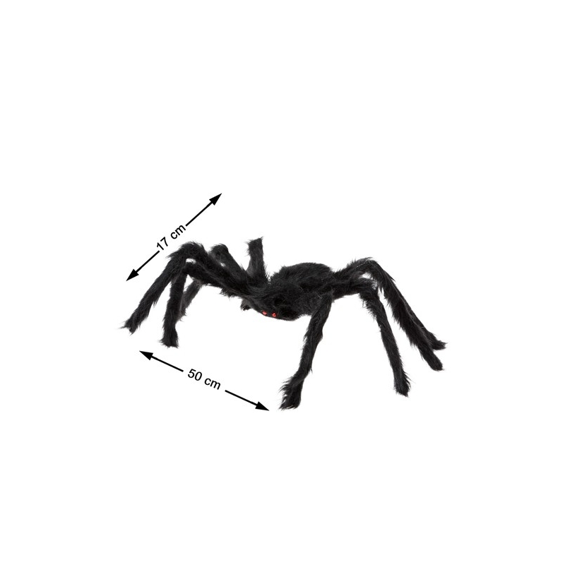 Araignée géante 17 x 50 cm, idéale pour une décoration pour halloween 