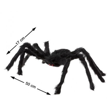 Araignée géante 17 x 50 cm, idéale pour une décoration pour halloween 