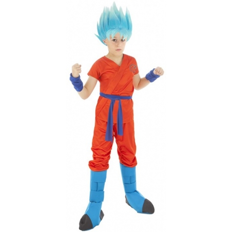 Déguisement Goku saiyan blue garçon, incarne ton super-héros préféré grâce à ce déguisement Dragon Ball Z officiel