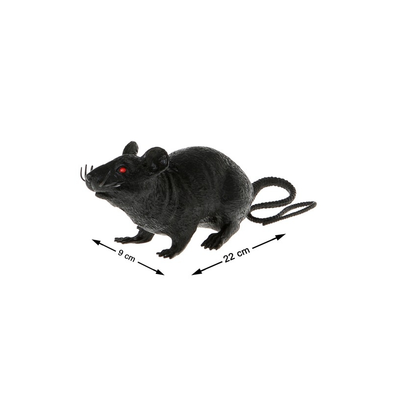 Rat noir d'nviron 22 x 9 cm, idéal pour réaliser votre décoration pour halloween