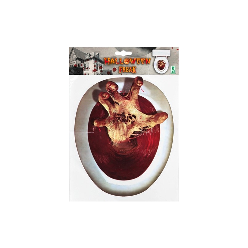 Décorez vos toilettes à l’occasion des fêtes d'halloween avec ce set de décoration zombie pour WC