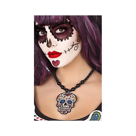 Collier mexicain avec pendentif - Halloween Day of the dead Collier mexicain avec pendentif - Halloween Day of the dead
