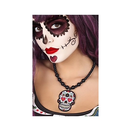 Collier mexicain jour des morts halloween 