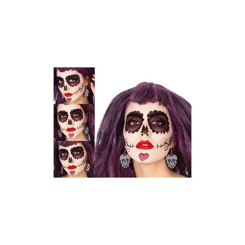 Boucles d’oreilles mexicaines halloween Day of the dead