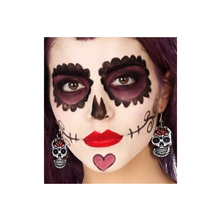 Boucles d’oreilles tête de mort halloween Boucles d’oreilles tête de mort halloween