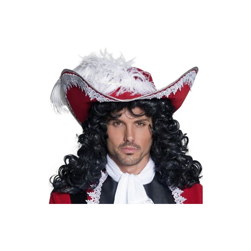 Chapeau de pirate avec plume, le chapeau du capitaine pirate