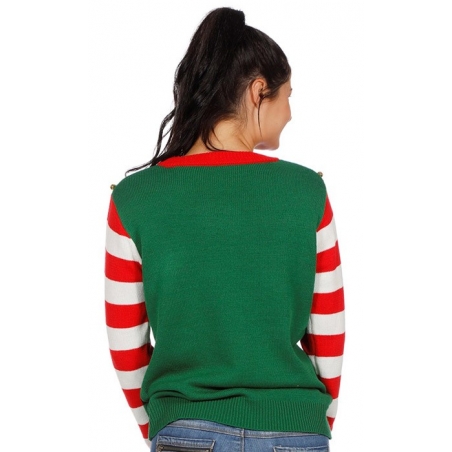Pull de Noël Lutin original et unisexe, ce pull est idéal pour compléter un déguisement de lutin