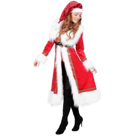 Manteau de noel pour femme, incarnez une charmante mère noël à l'occasion des fêtes de fin d'année