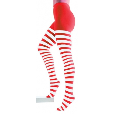 Collants à rayures rouge et blanc, un accessoire indispensable pour vos déguisements de noël