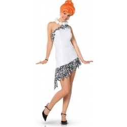 Incarnez Wilma de la famille Pierrafeu grâce à ce déguisement Pierrafeu pour femme avec robe, collier et perruque