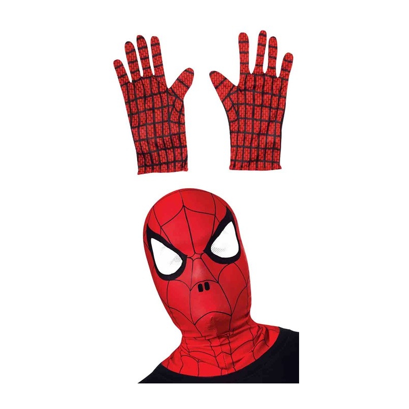 Cagoule et gants Spiderman, kit de déguisement super héros Marvel pour enfant
