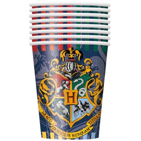 8 Gobelets Harry Potter en carton d'environ 355 ml, idéal pour réaliser une décoration de table Harry Potter