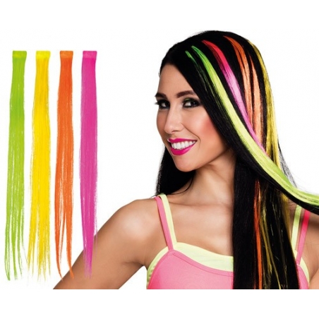 Extension fluo pour cheveux, optez pour des mèches fluo typiques des années 80