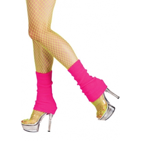 Chaussettes rose fluo, accessoirisez votre tenue 80's grâce à ces guêtre rose fluo  