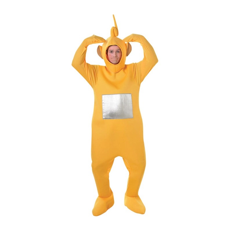 Costume de télétubbies pour adulte, incarnez Laa-laa le télétubbies jaune de la série télé des années 90