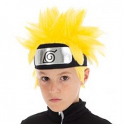 Perruque Naruto pour enfant sous licence officielle Naruto Shippuden idéale pour compléter le déguisement de Naruto pour enfant