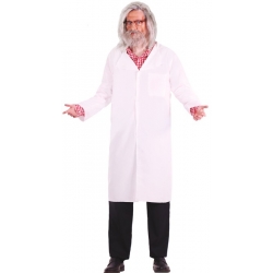 Déguisement du Docteur Coronavirus avec barbe, perruque et lunettes, incarnez le célèbre professeur