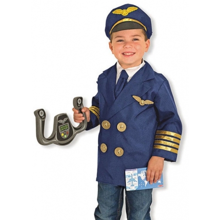 Déguisement de pilote d'avion pour enfant de 3 à 6 ans