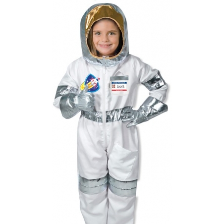 déguisement d'astronaute pour enfant de 3 à 6 ans avec combinaison, casque et gants