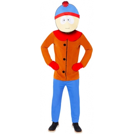 Déguisement de Stan du dessin animé South Park pour homme avec combinaison et masque