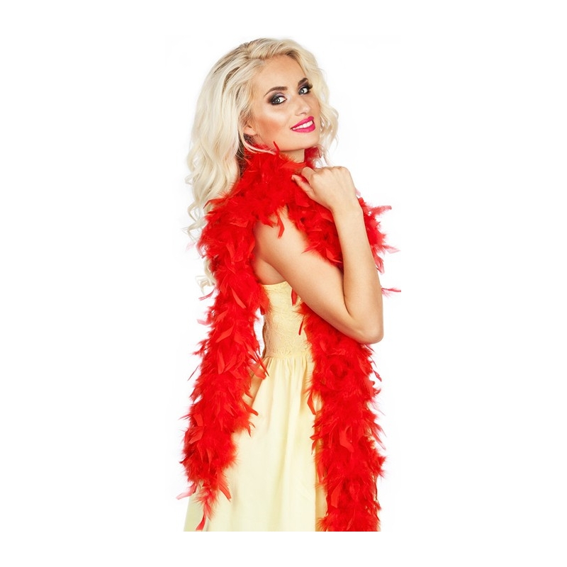 Boa rouge en plumes 45 Gr