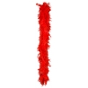boa en plumes de couleur rouge