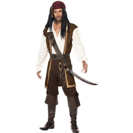 déguisement de pirate pour homme de couleur marron - déguisements pirates