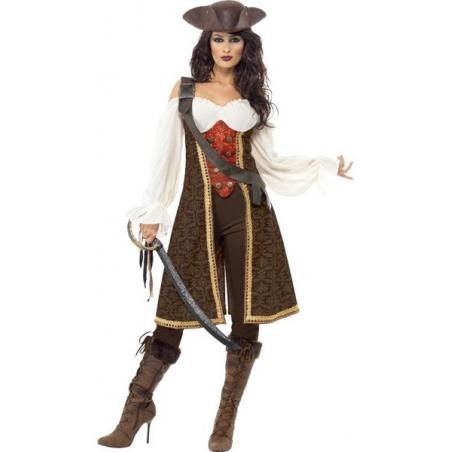 déguisement de pirate pour femme marron - costume pirate