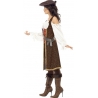 déguisement de pirate marron pour femme, haut avec pantalon et baudrier déguisement de pirate marron pour femme, haut avec pantalon et baudrier