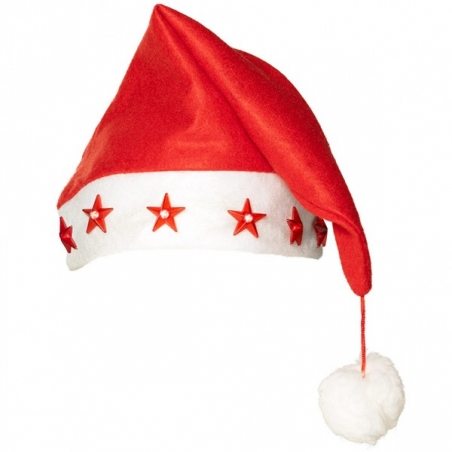 Bonnet de Noël lumineux avec étoiles clignotantes pour hommes et femmes